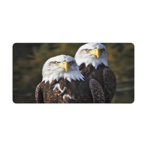 Mauspad mit weißem Kopf, Adler, groß, rutschfest, für Büro, Schreibtisch, große Computer- und Laptop-Matte, Laptop-Schutz, Schreibblöcke für Büro, Zuhause, 30,5 x 61 cm Mauspad mit weißem Kopf, Adler, groß, rutschfest, für Büro, Schreibtisch, große Computer- und Laptop-Matte, Laptop-Schutz, Schreibblöcke für Büro, Zuhause, 30,5 x 61 cm von AQRJLPM