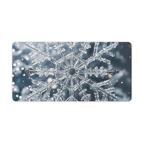 Transparentes Schneeflocken-Mauspad, groß, rutschfest, für Büro, Schreibtisch, große Computer- und Laptop-Matte, Laptop-Schutz, Schreibblöcke für Büro, Zuhause, 30,5 x 61 cm Transparentes Schneeflocken-Mauspad, groß, rutschfest, für Büro, Schreibtisch, große Computer- und Laptop-Matte, Laptop-Schutz, Schreibblöcke für Büro, Zuhause, 30,5 x 61 cm von AQRJLPM