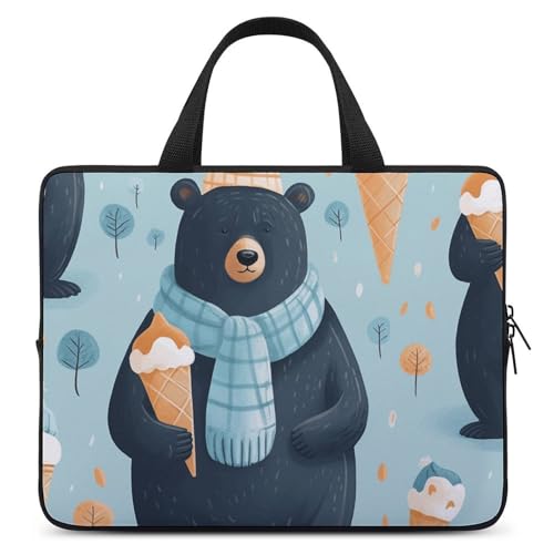 Winterbär-Laptop-Tasche, strapazierfähig, wasserabweisend, für Computer oder Tablet Winterbär-Laptop-Tasche, strapazierfähig, wasserabweisend, für Computer oder Tablet von AQRJLPM