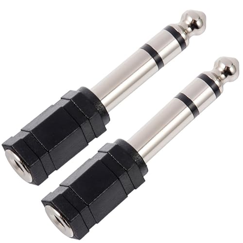 AQSQWQ 2 Stück Klinkenstecker Adapter 6.5 auf 3.5mm, Stereo Klinke Adapter 6 5 auf 3 5 Klinkenbuchse Aux-Adapter für Keyboard, Lautsprecher, Kopfhörer AQSQWQ 2 Stück Klinkenstecker Adapter 6.5 auf 3.5mm, Stereo Klinke Adapter 6 5 auf 3 5 Klinkenbuchse Aux-Adapter für Keyboard, Lautsprecher, Kopfhörer von AQSQWQ