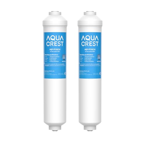 AQUACREST Wasserfilter Kühlschrank Ersatz für Samsung DA29-10105J HAFEX/EXP, DA2010CB Wasserfilter, NSF Zertifiziert In-Line Wasserfilter für LG Samsung Side by Side (2) von AQUA CREST