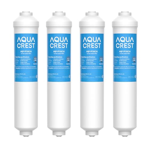 AQUACREST Wasserfilter Kühlschrank Ersatz für Samsung DA29-10105J HAFEX/EXP, DA2010CB Wasserfilter, NSF Zertifiziert In-Line Wasserfilter für LG Samsung Side by Side (4) von AQUA CREST