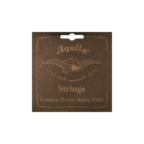 Aquila 108C Ambra 2000 Classical Guitar Komplett-Satz inkl. Nylgut Trebles, Nylgut Multifilament Core/Silver-Plated Wound Basses von AQUILA CORDE ARMONICHE