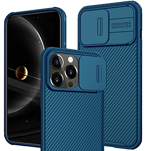 ÁRBOLORO Hülle Kompatibel mit iPhone 13 Pro, [Kameraschutz Camera Lens Protection] Anti-Rutsch Stoßfest Kratzfest Hart PC Stylisch Schutzhülle für iPhone 13 Pro - Blau von ÁRBOLORO