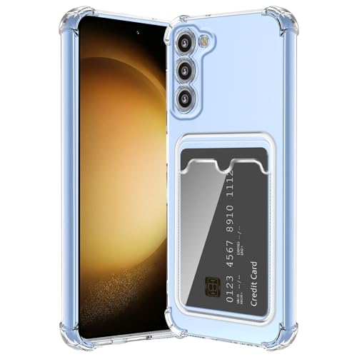 ÁRBOLORO Hülle für Samsung Galaxy S24 mit Kartenfäch Transparent Silikon TPU Handyhülle Ultra Dünn Weiche Stoßfest Flexibel Handy Tasche Bumper Case für Samsung Galaxy S24 von ÁRBOLORO