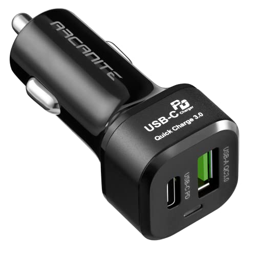 ARCANITE Autoladegerät, 45 W schnelles USB-Ladegerät mit Zwei Anschlüssen - USB-C PD3.0 (27 W), USB-A QC3.0 (18 W), Premium+ von ARCANITE