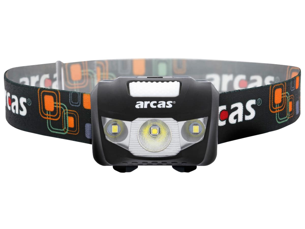 ARCAS LED-Stirnlampe, 5 W, 160 lm, 7 Funktionen, inkl. Batterien ARCAS LED-Stirnlampe, 5 W, 160 lm, 7 Funktionen, inkl. Batterien von ARCAS