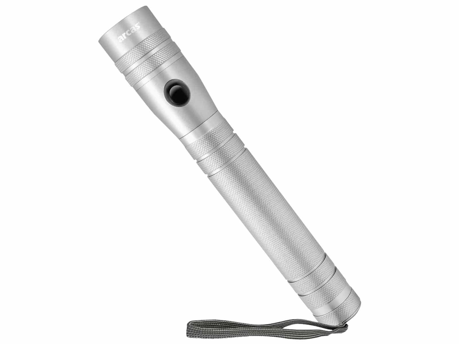 ARCAS LED-Taschenlampe, 10 W, 700 lm, Aluminium, silber von ARCAS
