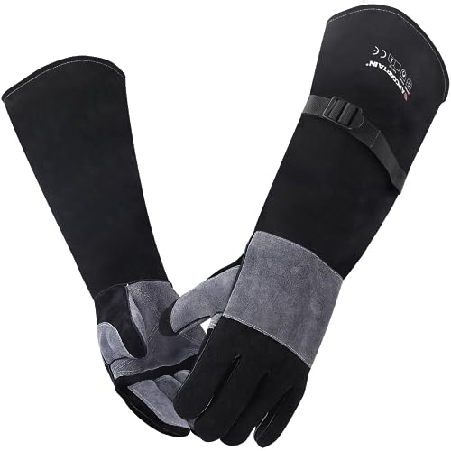 ARCCAPTAIN Schweißerhandschuhe 60cm Hitze-/Feuer-beständige Geschmiedete Handschuhe für Stick, Mig, Tig, Forge, BBQ, Grill, Kamin, Holzofen, Ofen, Topf von ARCCAPTAIN