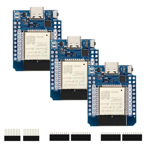 ARCELI 3 Stück D1 ESP32 Mini WiFi Modul, Typ-C Drahtlos WiFi + Bluetooth Dual Core CPU Internet Entwicklungsboard kompatibel mit Arduino von ARCELI