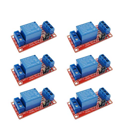 ARCELI 6Pcs 5V One 1-Kanal-Relay-Modul-Board-Schild mit Optokoppler-Unterstützung Hoch und Niedrig Trigger-Stromversorgungsmodul für Arduino von ARCELI