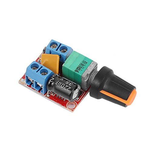 ARCELI DC Motor Drehzahlregelung Treiberplatine 3V-35V 5A PWM Controller Stufenlose DC 3V 6V 12V 24V 35V Variable Spannungsregler Dimmer Governor Switching Build mit LED-Anzeige und Switch-Funktion von ARCELI