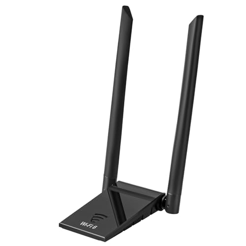 ARCELI WLAN Stick, USB WLAN Stick, AX1800 WLAN Stick für PC, USB 3.0 WiFi 6 Stick Adapter Dual Band WLAN Adapter (5GHz/2.4GHz) Dual 5dBi WLAN Antennen, für Windows 10/11. von ARCELI