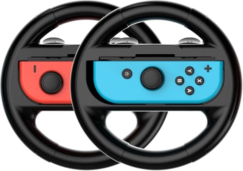 Lenkräder für Nintendo Switch OLED, Switch Racing Wheel für Mario Kart 8 Deluxe (schwarz), 2 Stück von ARCELI