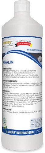ARCORA | FINALIN | INTENSIV-KLARSPÜLER FÜR GESCHIRRSPÜLMASCHINEN | 1 LITER ARCORA | FINALIN | INTENSIV-KLARSPÜLER FÜR GESCHIRRSPÜLMASCHINEN | 1 LITER von ARCORA