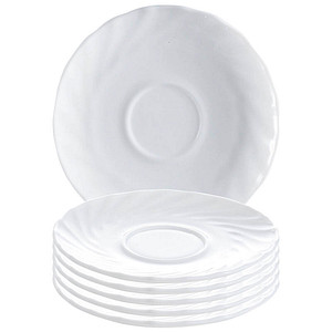 6 ARCOROC Untertassen Trianon White weiß 14,5 cm von ARCOROC