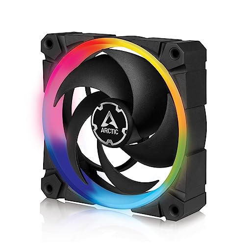 ARCTIC BioniX P120 A-RGB - PC Lüfter, 120 mm Gehäuselüfter mit A-RGB, optimiert für statischen Druck, PWM-gesteuert, Case Fan, Kühler, Hydrodynamisches Lager, 400-2300 rpm - Schwarz von ARCTIC