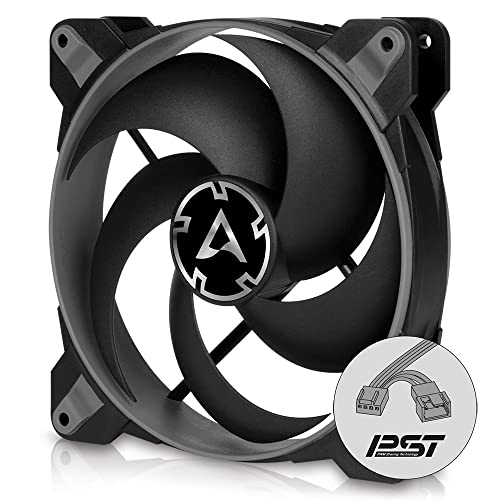 ARCTIC BioniX P120 - PC Lüfter, 120 mm Gaming Gehäuselüfter, PWM PST-Sharing-Funktion, Optimiert für statischen Druck, Kühler, RPM synchron, 200-2100 rpm - Grau von ARCTIC