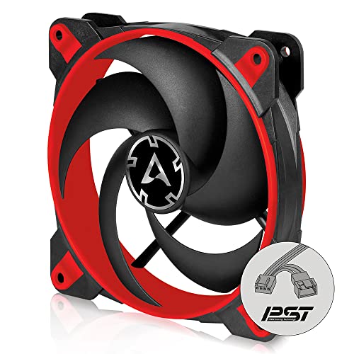 ARCTIC BioniX P120 - PC Lüfter, 120 mm Gaming Gehäuselüfter, PWM PST-Sharing-Funktion, Optimiert für statischen Druck, Kühler, RPM synchron, 200-2100 rpm - Rot von ARCTIC