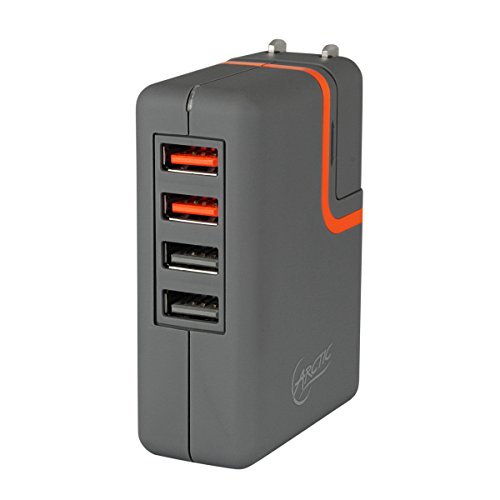 ARCTIC Charger Pro 4 Rev. 2 - USB Universalladegerät - Maximaler Output 2500 mA - Kompatibel zu allen USB Geräten - Inklusive EU-, US- und UK-Reiseadapter für kompatibiliät in über 100 Ländern dieser Welt von ARCTIC