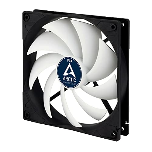 ARCTIC F14-140 mm Standard Gehäuselüfte, leiser Lüfter, Case Fan mit Standardgehäuse, Push- oder Pull Konfiguration möglich, 1350 U/min. - Schwarz/Weiß ARCTIC F14-140 mm Standard Gehäuselüfte, leiser Lüfter, Case Fan mit Standardgehäuse, Push- oder Pull Konfiguration möglich, 1350 U/min. - Schwarz/Weiß von ARCTIC