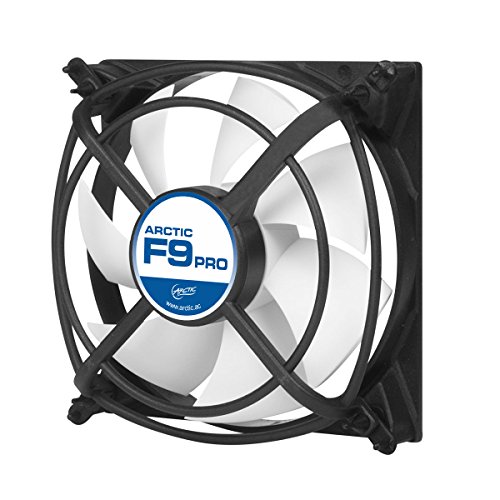 ARCTIC F9 Pro – 92 mm Lüfter optimiert für statischen Druck, Anti-Vibrations-System, Gehäuseläufter, Computer, PC, 2000 RPM – Schwarz von ARCTIC