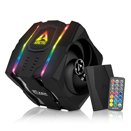 ARCTIC Freezer 50 TR (inkl. A-RGB Controller) - Dual Tower CPU Kühler für AMD Ryzen Threadripper SP3, sTR4 mit A-RGB, 120 mm/140 mm PWM P-Lüfter, 200–1800 u. 200–1700 RPM, Optimale Luftzirkulation von ARCTIC