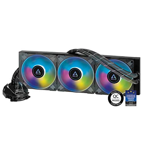 ARCTIC Liquid Freezer II 420 A-RGB - Multi-kompatibler All-in-One CPU AIO Wasserkühler mit A-RGB, effiziente PWM-gesteuerte Pumpe, Lüftergeschwindigkeit: 200-1900 RPM, LGA1700 kompatibel von ARCTIC