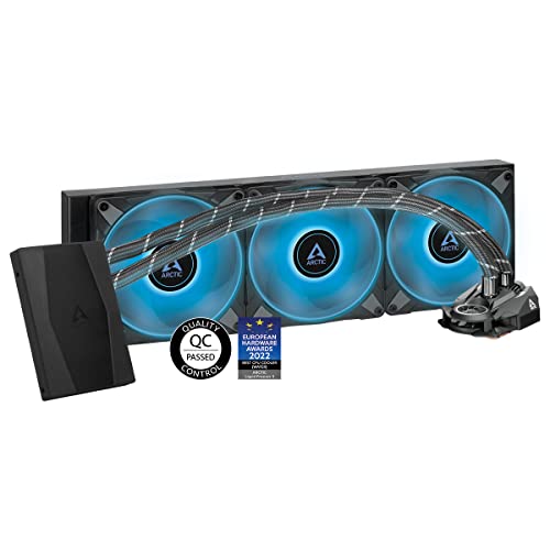 ARCTIC Liquid Freezer II 420 RGB (inkl. Controller) - Wasserkühlung PC, Multi-kompatibler All-in-One CPU AIO RGB Wasserkühler, PWM-gesteuerte Pumpe, 200-1900 RPM, LGA1700 kompatibel - Schwarz von ARCTIC
