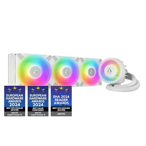ARCTIC Liquid Freezer III 360 A-RGB - Wasserkühlung PC, AIO CPU Wasserkühler, Intel & AMD, effiziente PWM-gesteuerte Pumpe, Lüfter: 200–2000 RPM, LGA1851 und LGA1700 Contact Frame - Weiß ARCTIC Liquid Freezer III 360 A-RGB - Wasserkühlung PC, AIO CPU Wasserkühler, Intel & AMD, effiziente PWM-gesteuerte Pumpe, Lüfter: 200–2000 RPM, LGA1851 und LGA1700 Contact Frame - Weiß von ARCTIC