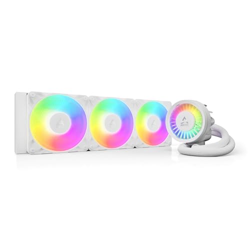 ARCTIC Liquid Freezer III Pro 360 A-RGB - Wasserkühlung PC, AIO CPU Wasserkühler, 3x120 mm, 38 mm Radiator, PWM-Pumpe, VRM-Lüfter, AMD AM5/AM4, Intel LGA1851/1700 Contact Frame - Weiß von ARCTIC