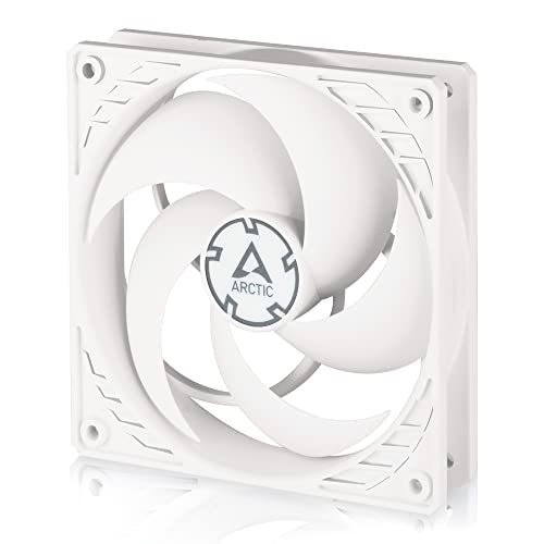 ARCTIC P12 PWM PST - 120mm Gehäuselüfter mit PWM Sharing Technology (PST) druckoptimierter leiser Motor Computer Lüfter Geschwindigkeit: 200-1800 U/min - weiß/weiß von ARCTIC