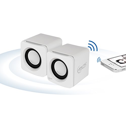 ARCTIC S111 BT - Tragbare Lautsprecher mit USB Anschluss, Mini Speaker mit überzeugender Klangqualität für Desktop-PC bis zu 12h Akkulaufzeit, kompaktes Design - Weiß von ARCTIC