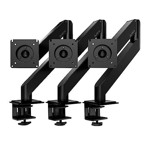 ARCTIC X1-3D (3er Bundle) - Monitor Halterung mit Gasliftarm für bis zu 40"/43" Ultrawide, bis 10 kg pro Arm, VESA 75x75/100x100, neigbar, schwenkbar, höhenverstellbar - Schwarz von ARCTIC
