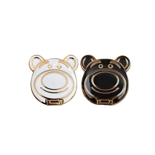 ARFUKA 2 Stück Fingerhalterung Handy Fingerhalter Universal Handy-Griffe Bärform Klebriger Fingergriff Handyhalter Zusammenklappbarer Griff und Ständer für Smartphone von ARFUKA