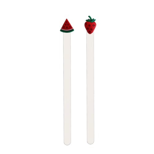 ARFUKA 2 Stück Lesezeichen Erdbeere und Wassermelone Geformte Bookmark Buchenzeichen Kleine Geschenke für Freunde Fraue Kinder Schüler Lehrer von ARFUKA
