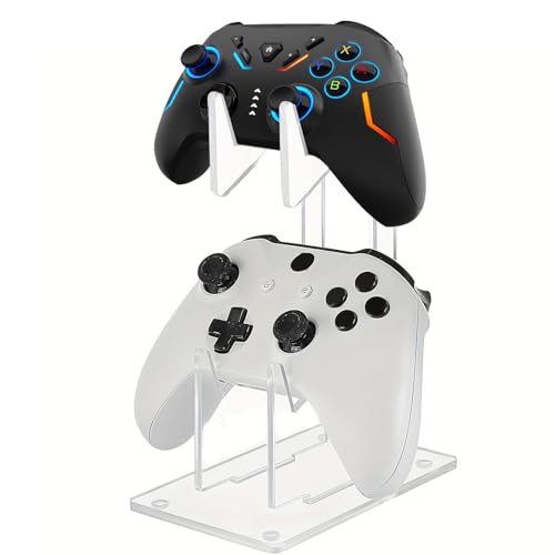 Controller Halter,Universal Kopfhörer Ständer Spiel,Abnehmbarer Controller ständer Game Controller Halterung aus Acryl, Headset Halterung 2 Ebenen für Schreibtisch Controller Halter,Universal Kopfhörer Ständer Spiel,Abnehmbarer Controller ständer Game Controller Halterung aus Acryl, Headset Halterung 2 Ebenen für Schreibtisch von ARHAR