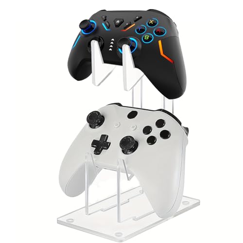 Controller Halter,Universal Kopfhörer Ständer Spiel，Abnehmbarer Controller ständer Game Controller Halterung aus Acryl, Headset Halterung 2 Ebenen für Schreibtisch von ARHAR