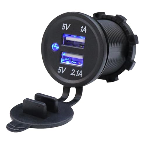 Auto Telefon Ladegerät, 2 Ports Auto Lade Adapter - Handy Autoladegerät für die meisten Telefone und Tablets, USB Buchse für Auto Motorrad LKW RV Auto Telefon Ladegerät, 2 Ports Auto Lade Adapter - Handy Autoladegerät für die meisten Telefone und Tablets, USB Buchse für Auto Motorrad LKW RV von ARIOU