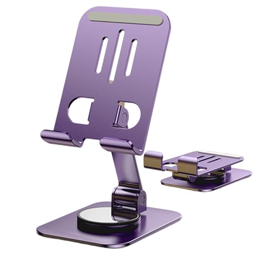 Drehbarer Telefonständer - Metall Faltbarer Tablet-Halter | Tragbarer Handyständer, platzsparende Handyunterstützung für E-Book-Reader | Kameras | Lagerlast faltbares Handy von ARIOU
