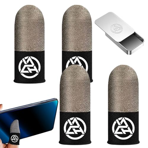 Fingerhülse für Game, atmungsaktive -Daumenschutzhülle, im Dunkeln, Fingerhüllen passend für alle Touchscreen-Geräte, supraleitende Nanofasern, glattes Gefühl, extrem dünn von ARIOU