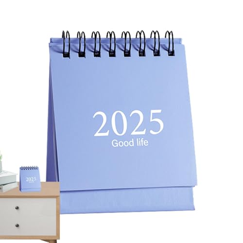 Tischkalender, klein stehend, 360 Grad drehbar, Schreibtischkalender, 2025, doppelseitig, stehend, tragbarer Kalender, monatlicher Zeitplan für Termine von ARIOU