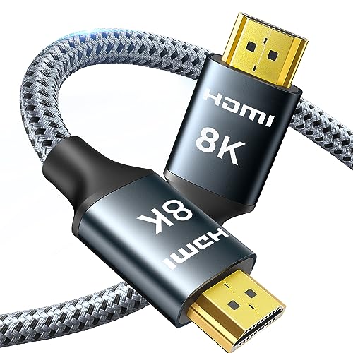 ARISKEEN 8K HDMI 2.1 Kabel 7.5M, 48Gbps High Speed Nylon Geflochtenes HDMI Kabel, Unterstützt 8K@60HZ, 4K@120Hz, Kompatibel mit PS5/4 TV Monitor Blu-ray Soundbar DVD Laptop von ARISKEEN