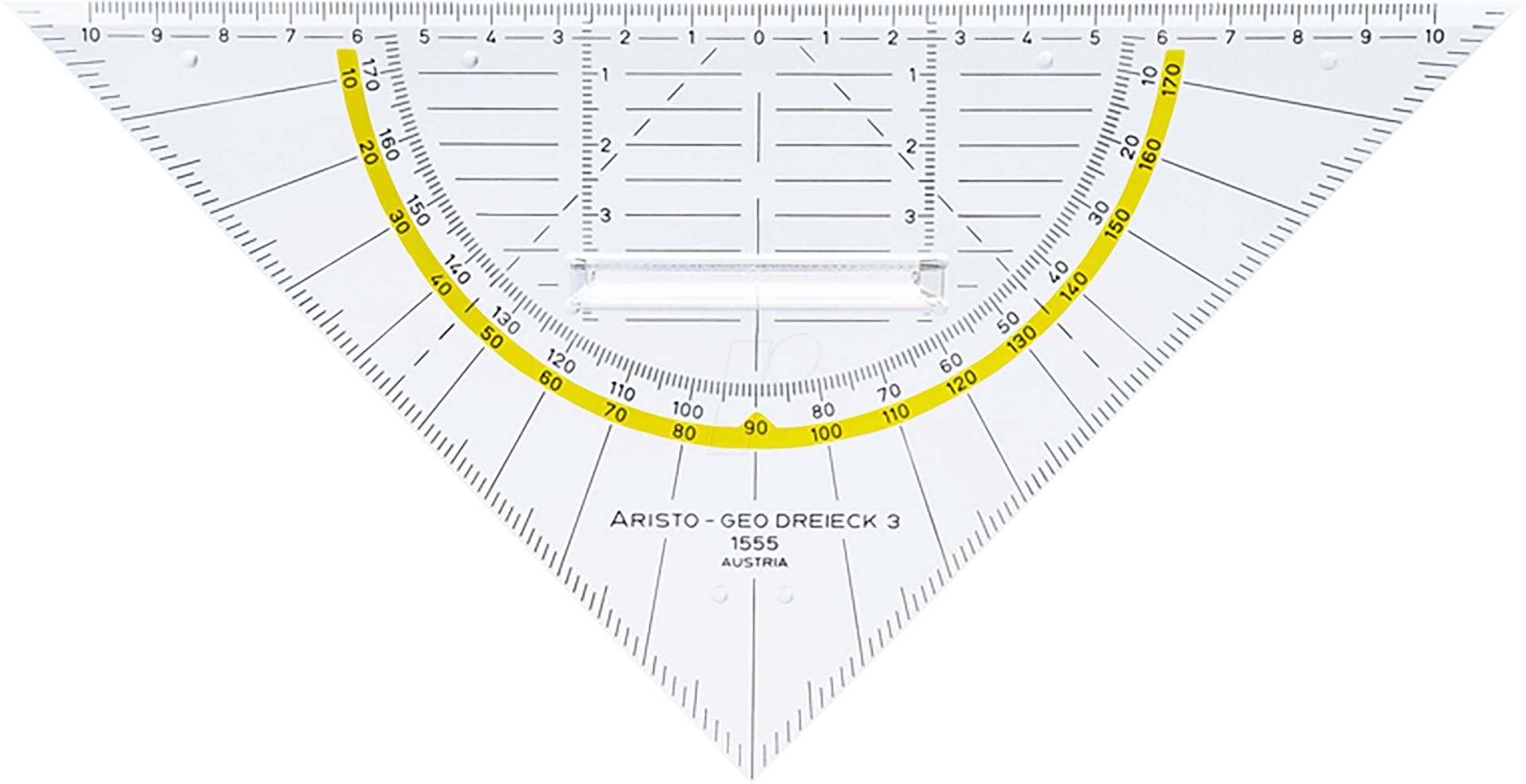 AR 1555/2 - Geodreieck, Hypotenuse-Länge 225 mm, mit Griff von ARISTO
