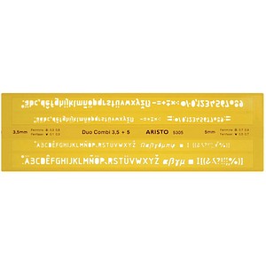 ARISTO Schriftschablone gelb von ARISTO