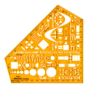 ARISTO Zeichenschablone gelb von ARISTO