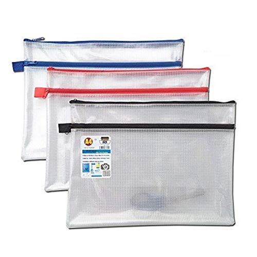 6 x A4 + Twin Pocket Tuff Tasche Schule Wasserdicht Storage stark Federmappe mit Zip Wallet (360 x 260 mm) von ARK
