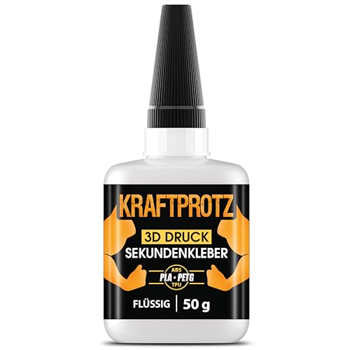 50 g 3D DRUCK Sekundenkleber extra stark - Inkl. Anti-Austrocknung-Spitze - KRAFTPROTZ - Flüssiger Superkleber - Wasserfest - PLA-Kleber, ABS-Kleber, PETG-Kleber & TPU-Kleber 50 g 3D DRUCK Sekundenkleber extra stark - Inkl. Anti-Austrocknung-Spitze - KRAFTPROTZ - Flüssiger Superkleber - Wasserfest - PLA-Kleber, ABS-Kleber, PETG-Kleber & TPU-Kleber von ARKA