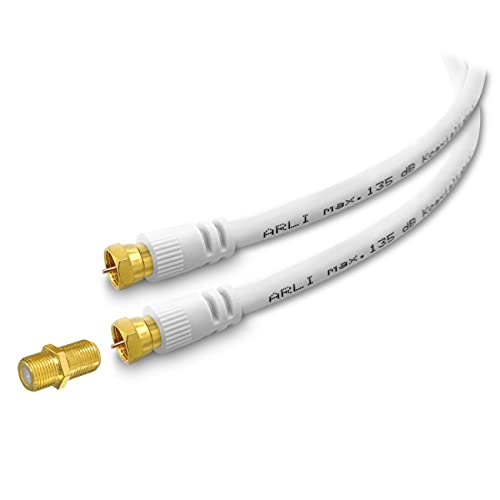 ARLI 2m HD Sat Verlängerungskabel – max. 135 dB 5-fach geschirmt | vergoldete F-Stecker mit F-Verbinder | DVB-S/S2 DVB-T/T2 DVB-C/C2 4K 8K I Anschlusskabel HD Satkabel ARLI 2m HD Sat Verlängerungskabel – max. 135 dB 5-fach geschirmt | vergoldete F-Stecker mit F-Verbinder | DVB-S/S2 DVB-T/T2 DVB-C/C2 4K 8K I Anschlusskabel HD Satkabel von ARLI