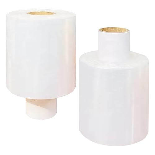 3x ARLI Stretchfolie mini Transparent 100 mm x 150 m PE Hand Stretch Folie 20 my Handstretchfolie Reißfest und Dehnbar - Verpacken und Sichern von Waren Umzug Versand Lager - 3 Rollen von ARLI